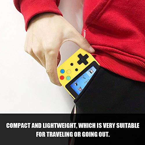 Mini Handheld Game Console, 2.6 Inch HD Screen Classic Games Retro Games Player Compatible with for GBA/GBC/GB/FC/SFC/NEOGEO/CPS/PS1/ATARI(Yellow) - Thumbnail 5