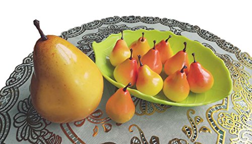 Lorigun 30pcs Artificial Lifelike Simulation 1.3" Mini Pears Fake Fruits Photography Props Model