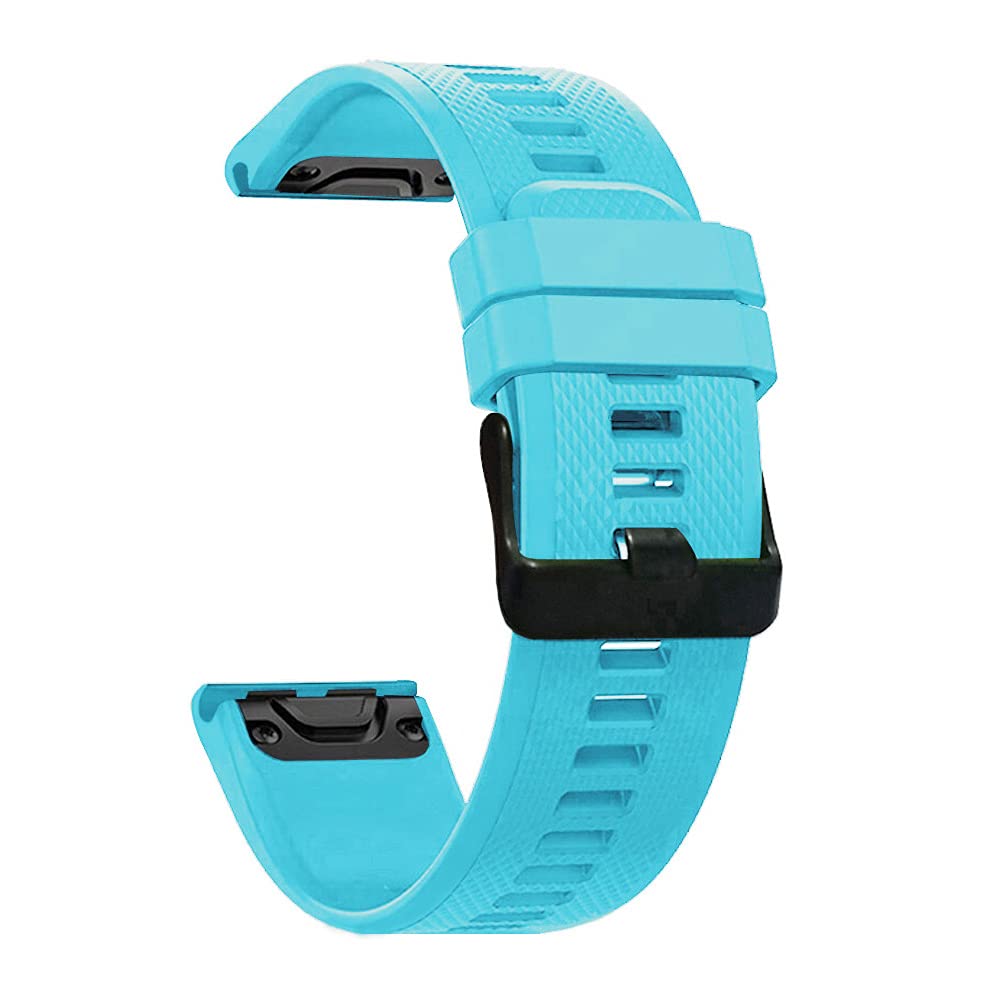 AISPORTS 22mm Quick Fit Silicone Watch Strap Compatible with Garmin Fenix 8 47mm/E 47mm/7/7 Pro/6/6 Pro/5/5 Plus, Soft Sport Wristband Bracelet Replacement Strap for Garmin Quatix 7 Pro/7/6/5