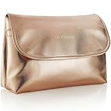 Lily England Toiletry Wash Bag For Women - Large Makeup Bag Organizer with Compartments for Travel - Rose Gold