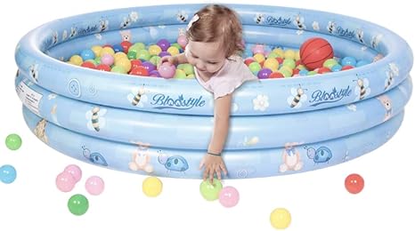 Yf Watch Boxes Piscine A Balles Pour Enfants Baignoire Gonflable Pour Bebe Bassin De Douche Pour Enfants 3 Cercles Annulaires Piscine Ronde Pit Ball Pool Pour 1 2 Ans Balles Non Incluses Amazon De