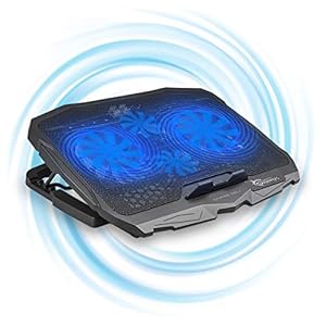 White-Shark-CP-25-Ice-Warrior-Gaming-Laptop-Cooling-Pad-Quiet-Fan-Mat-Powerful-1500RPM-LED-Lighting-Adjustable-Ergonomic-Stand-for-Bed-Lightweight-Portable-2-USB-Ports-for-Laptops-Up-to-175 White Shark CP-25 Ice Warrior Gaming Laptop Cooling Pad, Quiet Fan Mat, Powerful 1500RPM, LED Lighting, Adjustable…