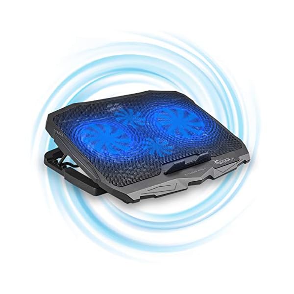 White-Shark-CP-25-Ice-Warrior-Gaming-Laptop-Cooling-Pad-Quiet-Fan-Mat-Powerful-1500RPM-LED-Lighting-Adjustable-Ergonomic-Stand-for-Bed-Lightweight-Portable-2-USB-Ports-for-Laptops-Up-to-175 White Shark CP-25 Ice Warrior Gaming Laptop Cooling Pad, Quiet Fan Mat, Powerful 1500RPM, LED Lighting, Adjustable…