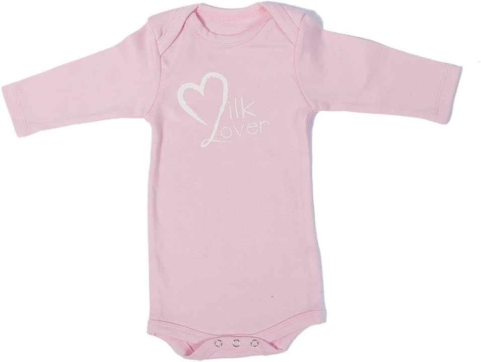 Poncho Baby Organic Bodysuit - Pink Long Sleeve Organic Cotton Onesie with Mitten Cuffs