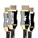 QualGear 6 Feet - 2 Pack HDMI Premium Certified 2.0 cable with 24K Gold Plated Contacts, Supports 4K Ultra HD, 3D, 18Gbps, Audio Return Channel, Ethernet (QG-PCBL-HD20-6FT-2PK)