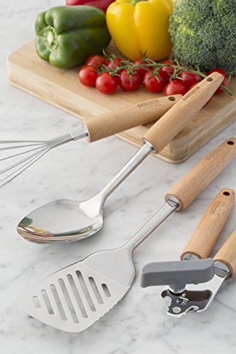 Typhoon Living Stainless Steel Grater With Beechwood Handle, Fine Ultra-sharp Blades Ideal for Cheese, Chocolate and Nuts, Hanging Loop for Easy Storage