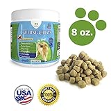 PawPaws WP-300 Anxiety Relief/Calming Chews for Dogs, Natural Ingredients, Chamomile Flower, Passion Flower, Ginger Root, For All Dogs, Made in USA (8 oz)