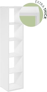 Furinno Cubicle 5-Cube Open Back Storage Shelf White 40 cm W view 6