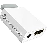 MAYFLASH Wii to HDMI Converter 1080P for Full HD Device, Wii HDMI Adapter with 3,5mm Audio Jack&amp;HDMI Output Compatible with Wii, Wii U, HDTV, Monitor-Supports Wii Display Modes 720P, NTS