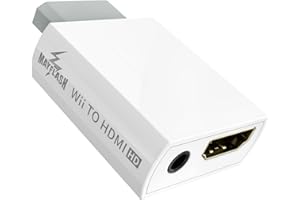 MAYFLASH Wii to HDMI Converter 1080P for Full HD Device, Wii HDMI Adapter with 3,5mm Audio Jack&HDMI Output Compatible with N