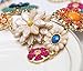 Qiyun Colorful Flower Beaded Festoon Lavalier Y Bib Choker Collar 18K Gold Necklace