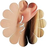 Vacaonio Punk Gold Snake Stud Earrings Spiral Snake Drop Earrings Serpent Animal Earrings Metal Snake Dangle Earrings Gothic Sanke Statement Earrings Jewelry for Women