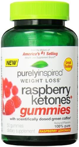 Iovate Health Sciences Purely Inspired Raspberry Ketones Gummies, 50 Count (Pack of 3)