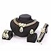 5PCs Chain & Oval Shape Beads Style Women Jewelry Set Gold Plated Party Show