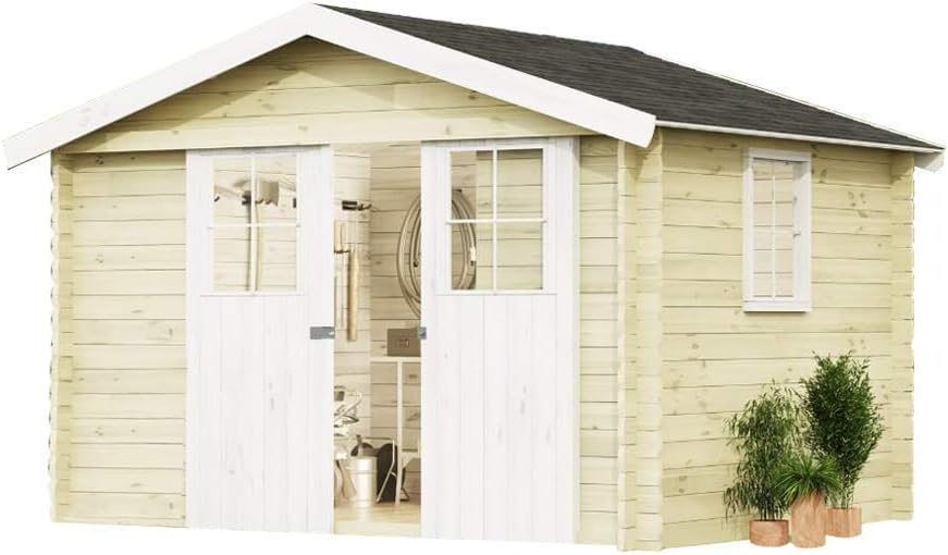 Alpholz Jardín Casa EVERE de madera Picea macizas | cabaña Jardín ...
