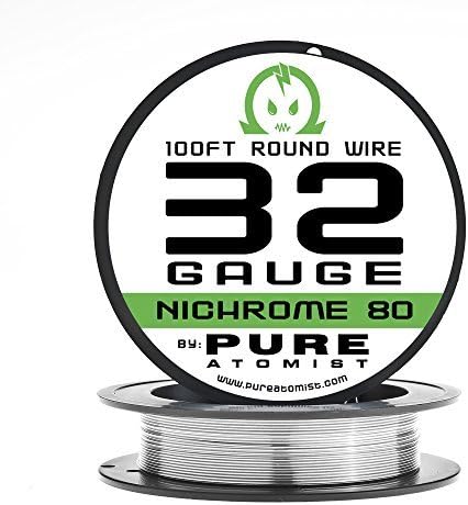 Pure Atomist Nichrome 80 32 Gauge AWG Round Wire Roll 0.20mm 32g Spool N80 by Pure Atomist