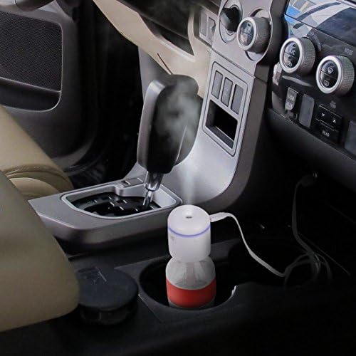 Cool Mist Air Humidifier-USB Portable Water Bottle Cap Humidifier For Office Home Bedroom Basement Fitness Library Car 2Years Warranty (Pink)