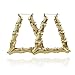 Zealmer Shoopic Bamboo Earrings Gold Tone Hip-Hop Hoop Earrings for Women (triangle2)
