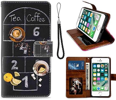 Phone Wallet Case Compatible for Apple iPhone 7 Plus | iPhone 8 Plus (5.5 Inch) Hot Coffee and Chocolate Good-Looking