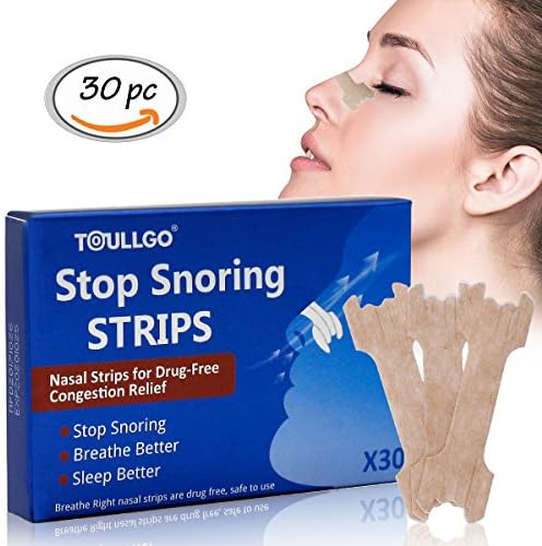 Nasal Strips, Stop Snore, Nasal Congestion Relief & Improved Breathing, Soft & Comfortable, Blocked Nose Strips For Men & Women, For Snoring, Common Cold & Allergies, 30PC