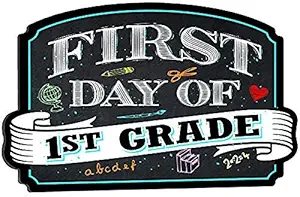 First Day of School Photo Picture Prop Rigid Coroplast Sign | 10 inches x 15.5 inches | Preschool | Kindergarten | 1st Grade Plaque (1st Grade)