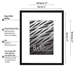 Americanflat 8x10 Picture Frame in Black - Thin