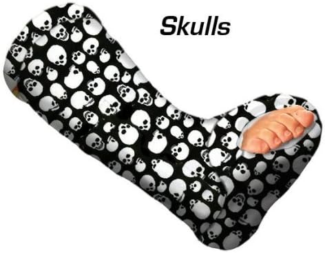 Regular Leg Cast Cover - Skulls (Adult Large/XLarge)