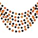 Bobee Black and Orange Paper Garland 70 feet 5 Strands Party Decoration (5 Strands, 14 feet Each, 70 feet Total)