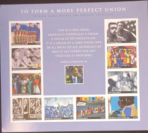 To Form a More Perfect Union Sheet of 10 37 Cent Stamps Scott 3937