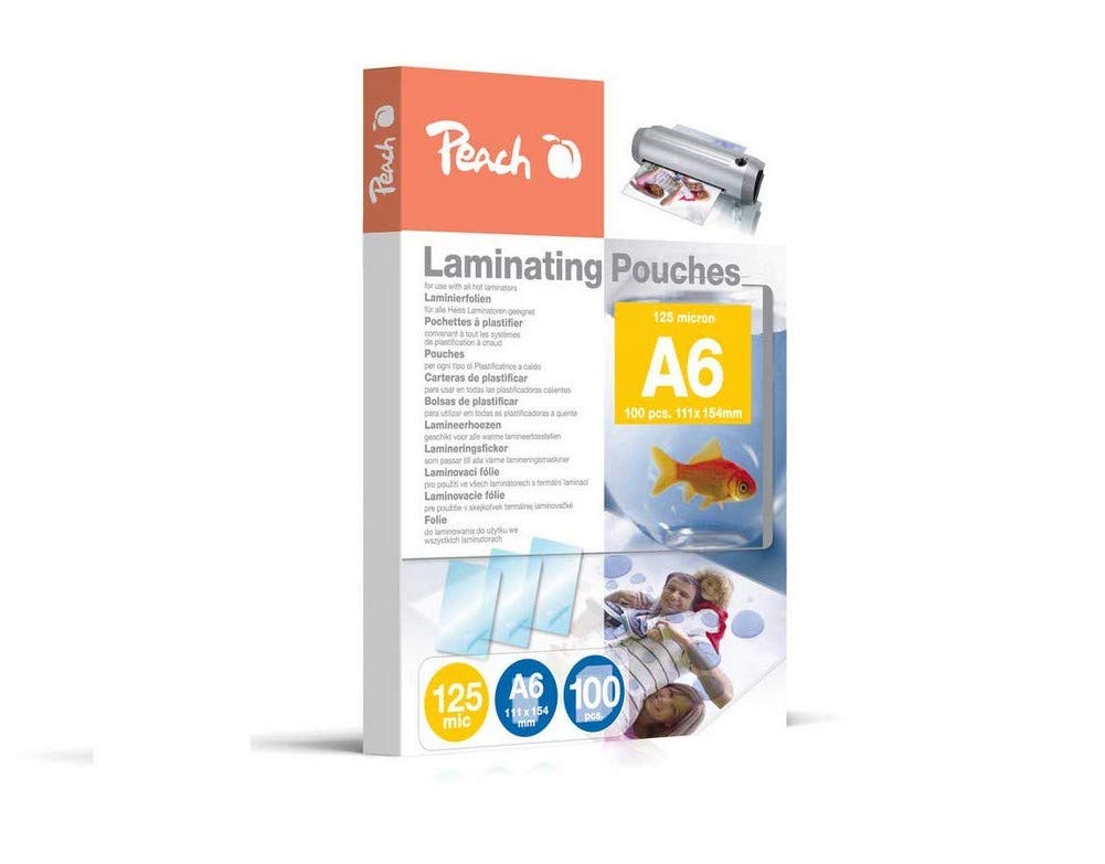 Peach PP525-04 Laminating Pouches A6 125 microns Pack of 100