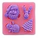 Let'S Diy Santa Claus Christmas Tree Cake Silicone Mold Fondant Decorating Baking Tools