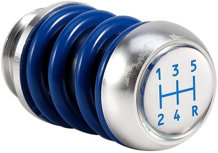 Universal Spring Gear Shifter Stick Aluminum Shift Knob Lever Universal 5 Speed Manual Car Gear Shifter Stick Shift Knob Lever(Blue)