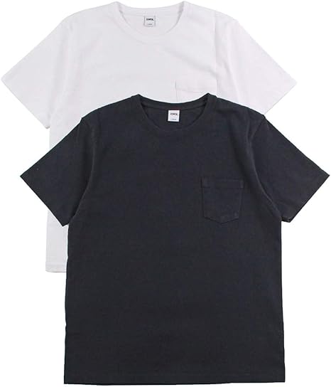 Amazon Edwin エドウィン Tシャツ 半袖 メンズ 2枚組 2枚セット 無地tシャツ 綿100 肉厚生地 ポケットt クルーネック Tシャツ ヘビーウェイト 無地tシャツ 別注 厚手 Get148 Tシャツ カットソー 通販