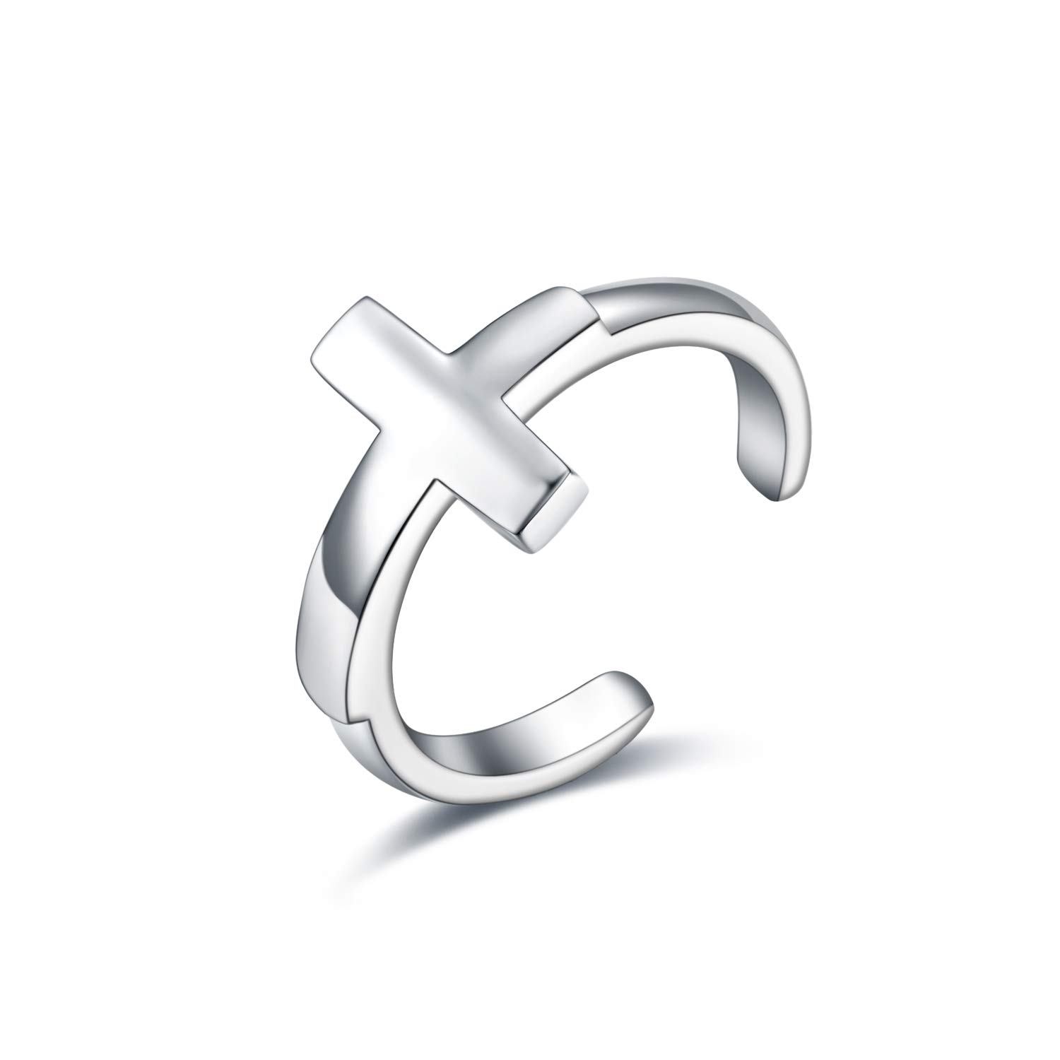 VONALA 925 Sterling Silver Cross Toe Rings for Women Girls