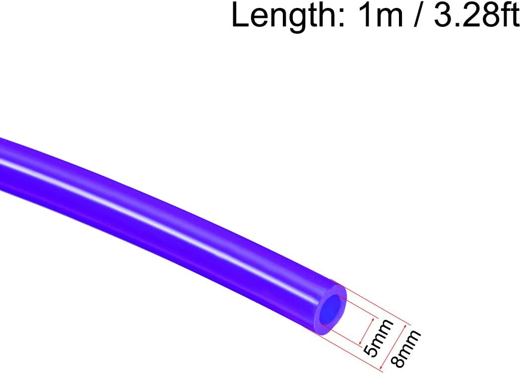sourcing map Silicone Tubing, 5mm ID x 8mm OD 1m Silicone Rubber Tube Air Hose Water Pipe for Pump Transfer Blue - Image 3