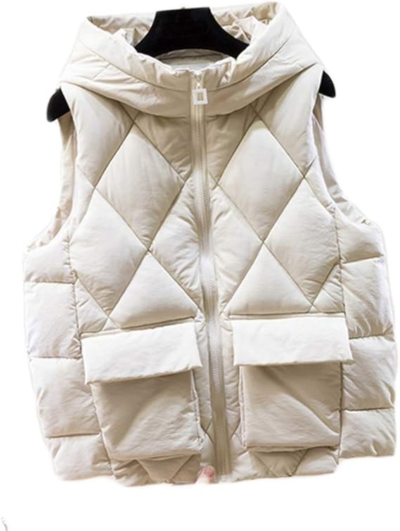 Amazon ダウンベスト 軽量 レディース フード付き ファッション ショート ベスト ライトダウン 軽い 暖かい あたたかい ノースリーブ コート ダウンジャケット 防風 防寒 おしゃれ 大きいサイズ チョッキ ベスト ダウン ベスト 通販