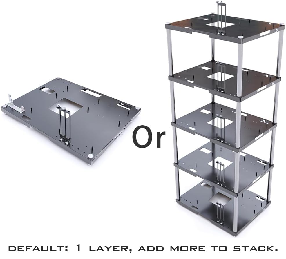 Stackable Open Air Computer Case Rack – Modular PC Frame Chassis for ATX/MATX/ITX Motherboards, Ideal for Studio, Mining Rig, DIY Builds