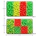 Fishing Beads Assortment Set 1000pcs Fishing Bait Eggs Soft Plastic Oval Round Shape Glow Beads Mix Color Fishing Tackle Fishing Rig Bead Saltwater