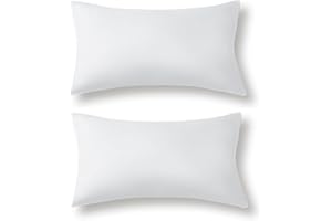 Homegar Throw Pillow Inserts Rectangle Decorative Bed Sofa Pillows Sham Stuffer Couch Cushion, 12x20 Inches, Set of 2 pcs