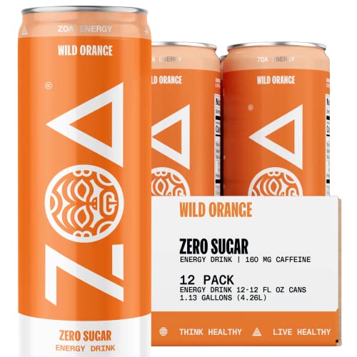 ZOA Zero Sugar Energy Drinks Healthy Energy Formula with Vitamins