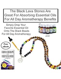 Mala Beads Collar y pulsera, cuentas de meditación, collar de mantra con pulsera de 7 chakras y colgante de árbol de la vida, 108 cuentas de oración budistas, collar de chakra, ojo de tigre y opción de cuentas de mala turquesa