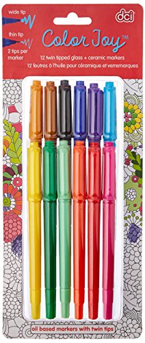 Color Joy 12  Bright, Colorful Twin Tip Markers Marker   (55356)