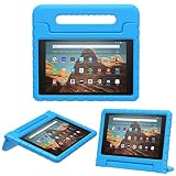MoKo Case for Fire HD 10 Tablet (5th/7th/9th Generation, 2015/2017/2019 Release), Kids Shock Proof Convertible Handle Light Weight Super Protective Stand Cover Case for Fire HD 10.1 Inch, Blue