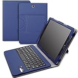 IVSO Galaxy Tab A 9.7 Keyboard case - Ultra-Thin DETACHABLE Bluetooth Keyboard Stand Case / Cover for SamSung Galaxy Tab A SM-T550NZWAXAR 9.7-inch Tablet (Blue)