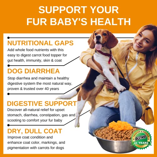 Olewo Original Carrots for Dogs Fiber for Dogs Keep Poop Firm