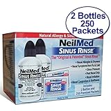 NeilMed Sinus Rinse - 2 Bottles - 250 Premixed Packets