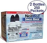 NeilMed Sinus Rinse - 2 Bottles - 250 Premixed Packets