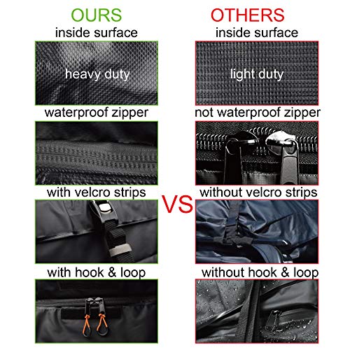 Seah Hardware Heavy Duty Car Top Carrier Roof Bag 100% Waterproof Rooftop Cargo Bag| Fit All Cars with or Without Rack | 15 Cubic Feet | with Straps