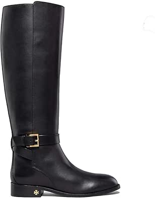 Amazon.com | Tory Burch Womens Brooke Leather Side Zip Knee-High Boots Black 8 Medium (B, M 