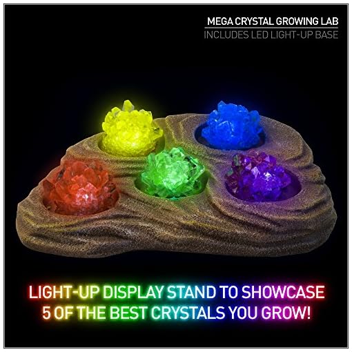 Mega Crystal Growing Lab - 8 Colors to Grow with Night Light Display Stand! - Image 6